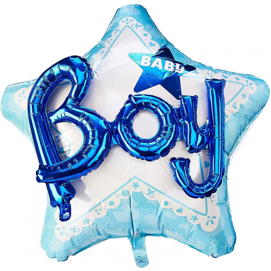 Palloncino Foil Stella Baby Boy 3D, Nascita